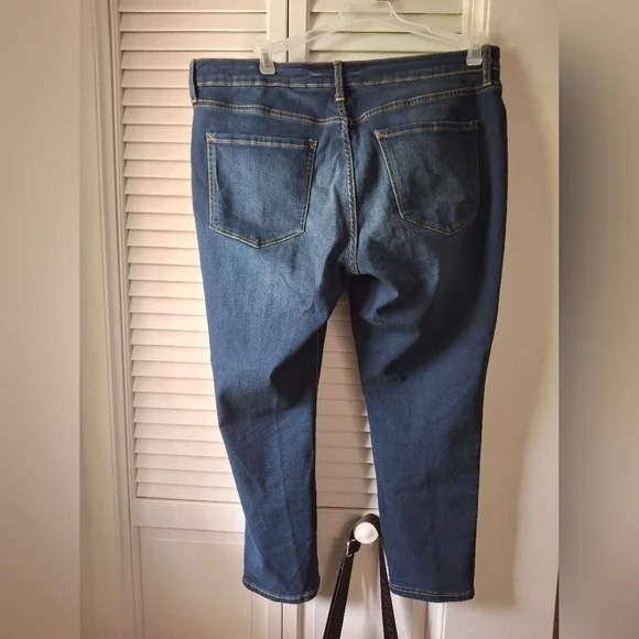 a.n.a Blue Mid-Rise Skinny Jeans - Picture 2 of 4